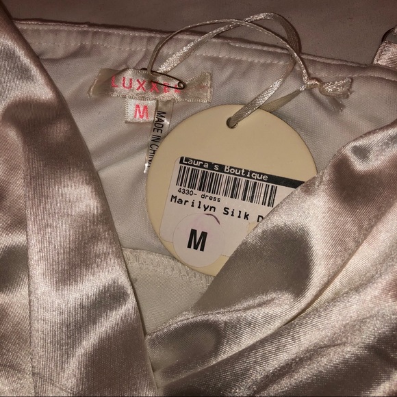 White Marilyn Silk Dress - Picture 6 of 6